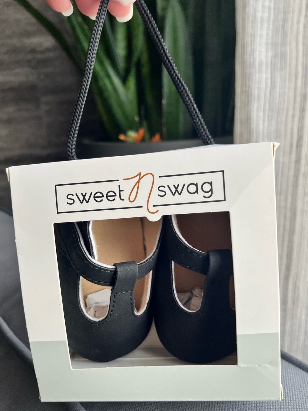 Sweet N’ Swag Moxy Black Baby Shoes Black 
T-Strap Size 3 w/ Original Box